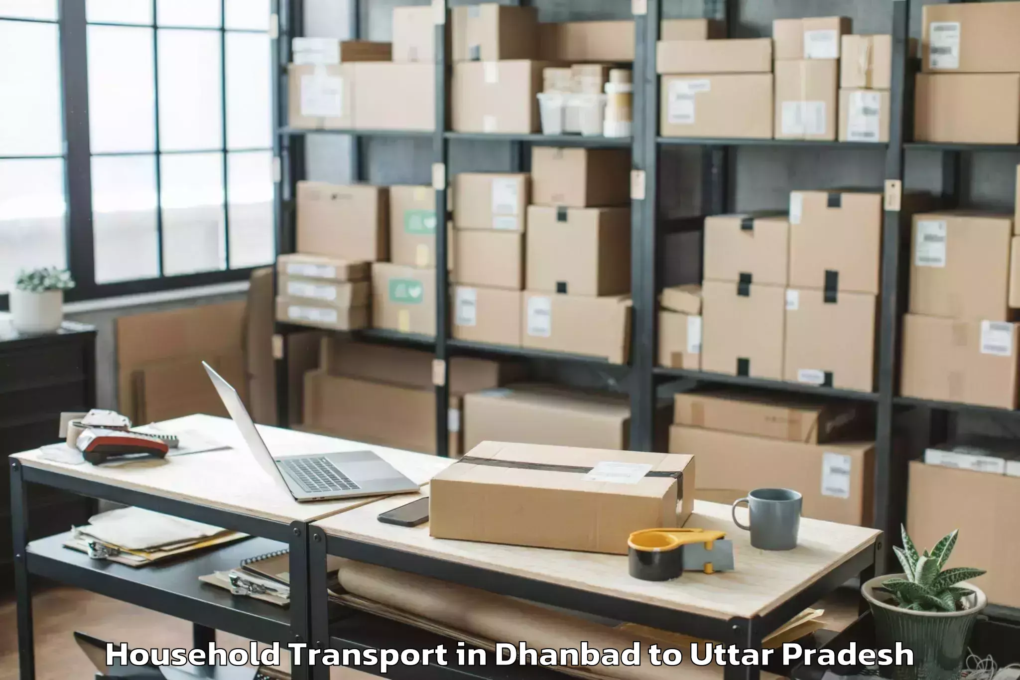 Top Dhanbad to Bikapur Household Transport Available